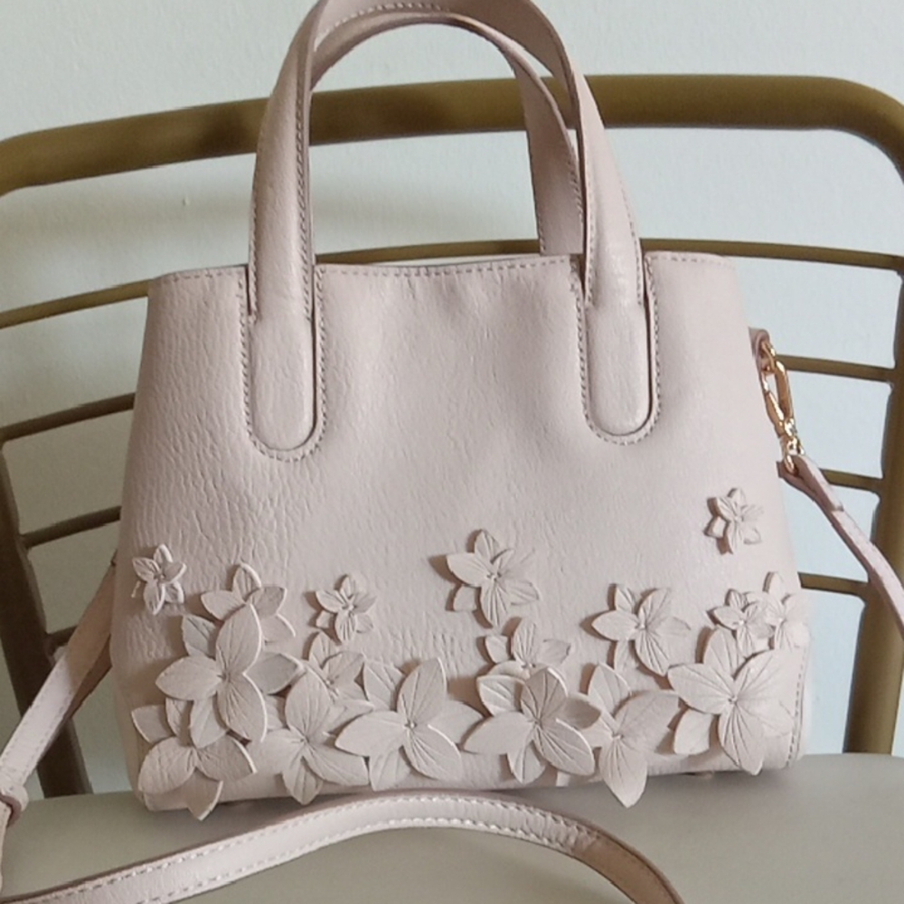 LC Lauren Conrad Mini Bag Pink Floral Embellished